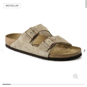 Arizona Suede Leather Birkenstock Slides (Womens US 8)